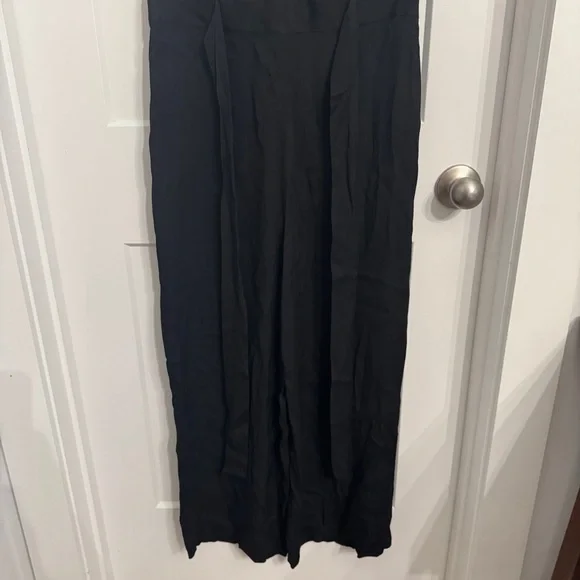 Nordstrom Chelsea 28 Black Viscose Crossover Front Jumpsuit Med NEW WITH TAGS - Picture 8 of 12